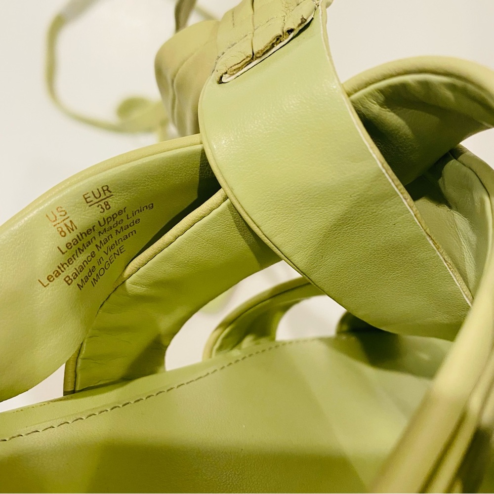 Sam Edelman Womens Imogene Pistachio Leather Ankle Gladiator Sandals Size 8 - Picture 16 of 16